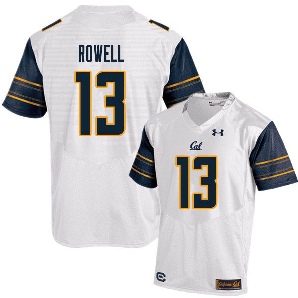 Men #13 Robby Rowell Cal Bears UA College Football Jerseys Sale-White